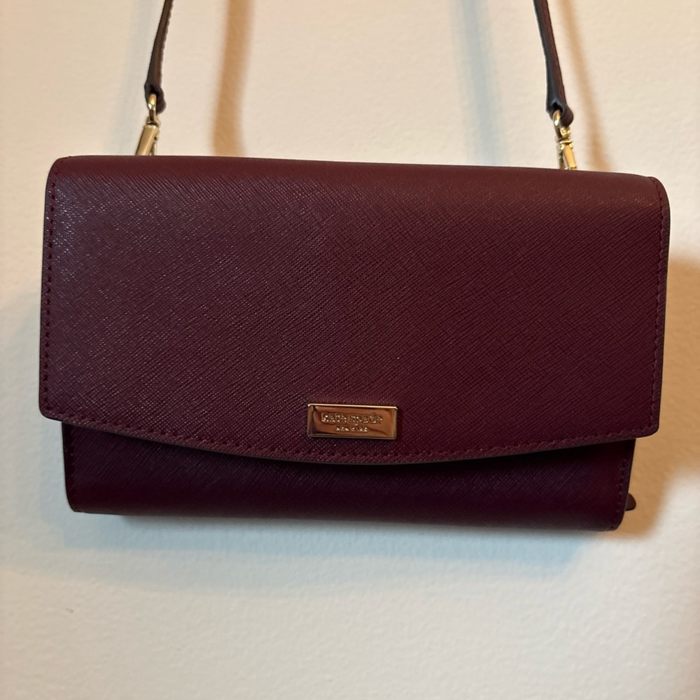 Kate Spade New York Deep Burgundy Crossbody Bag